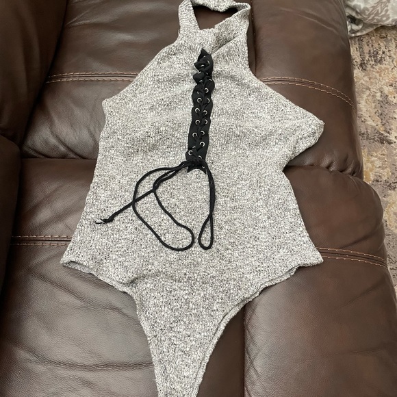 Fashion Nova Tops - Fashion nova ribbed halter bodysuit